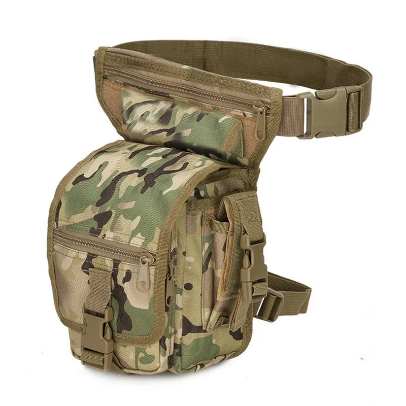 Nylon Tactical Gear Thigh Drop Leg Bag Men Outdoor Hunting Molle Bag Multipurpose Utility Bag for Hiking Camping