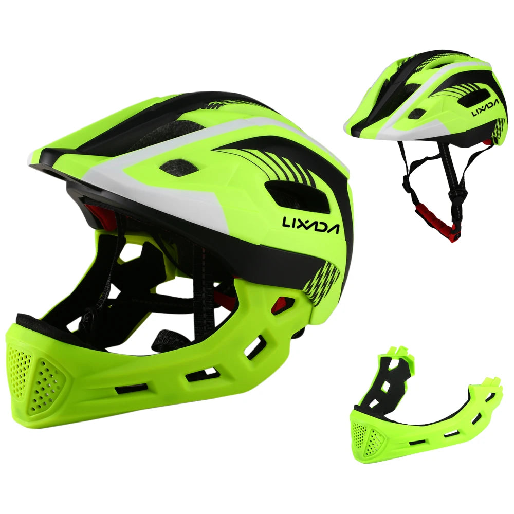 Lixada Kids Detachable Full Face Bike helmet Children's Sports Child Cycling mtb Motorcycle Skateboarding Roller Skating Helmet