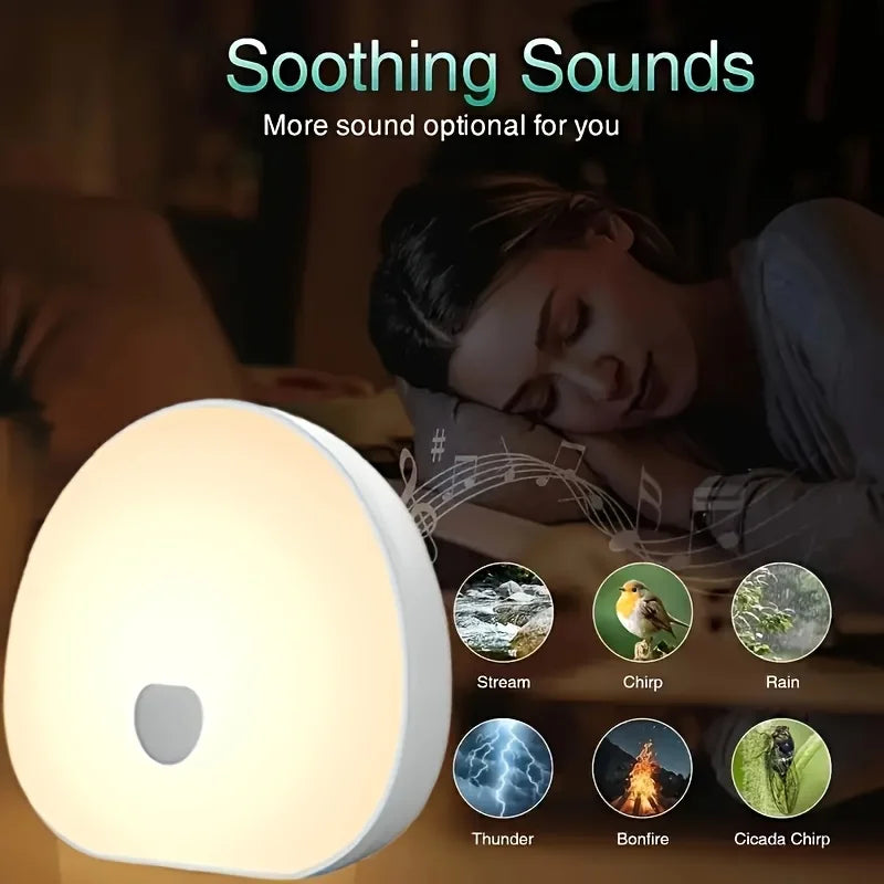 New White Noise Night Light 7 Color Ambient Light Effects 10 Soothing White Noise Sounds Suitable For Bedroom Night Light