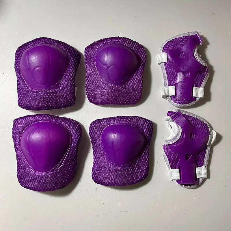 Children's Six-Piece Set Protective Gear Balance Bike Scooter Riding Protection Elbow Knee Pads Skateboarding Wheels Sliding