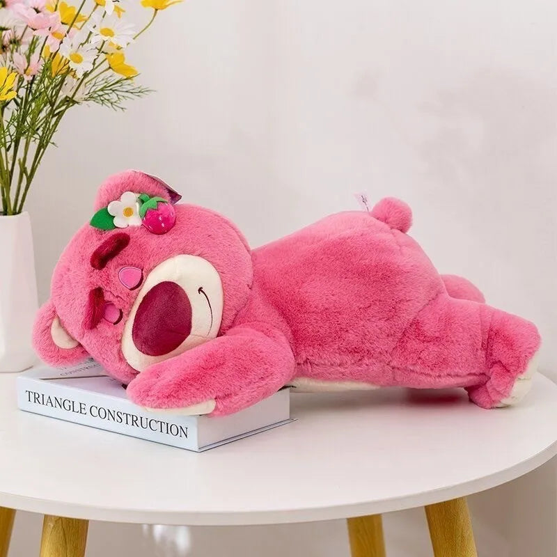 Disney 30cm Story Lotso Cute Bear Strawberry Sofa Plush Pillow Stuffed Toys Children Girls Friends Festivals Birthday Gift