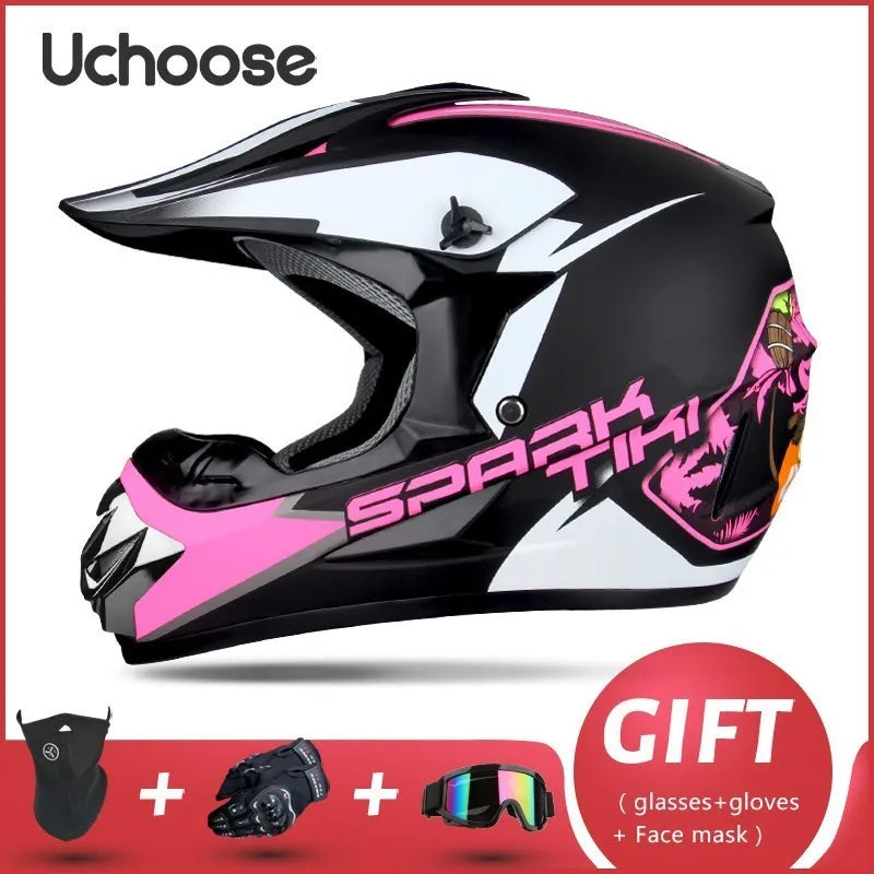 Free Gift For Adults Children Professional Off-road Helmet Motorcycle Helmet Downhill DOT Racing Motorcycle Motor Helmet