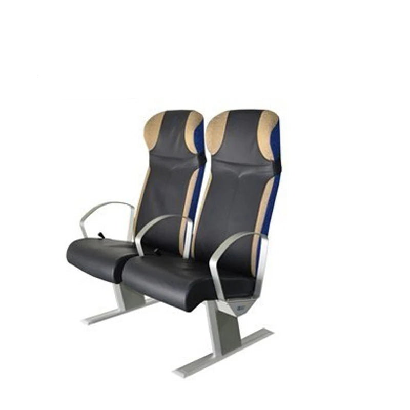 Airow auto High Quality White & Dark Blue Double Boat Seat with Full Upholstered Cushion for Marine Ship Yacht