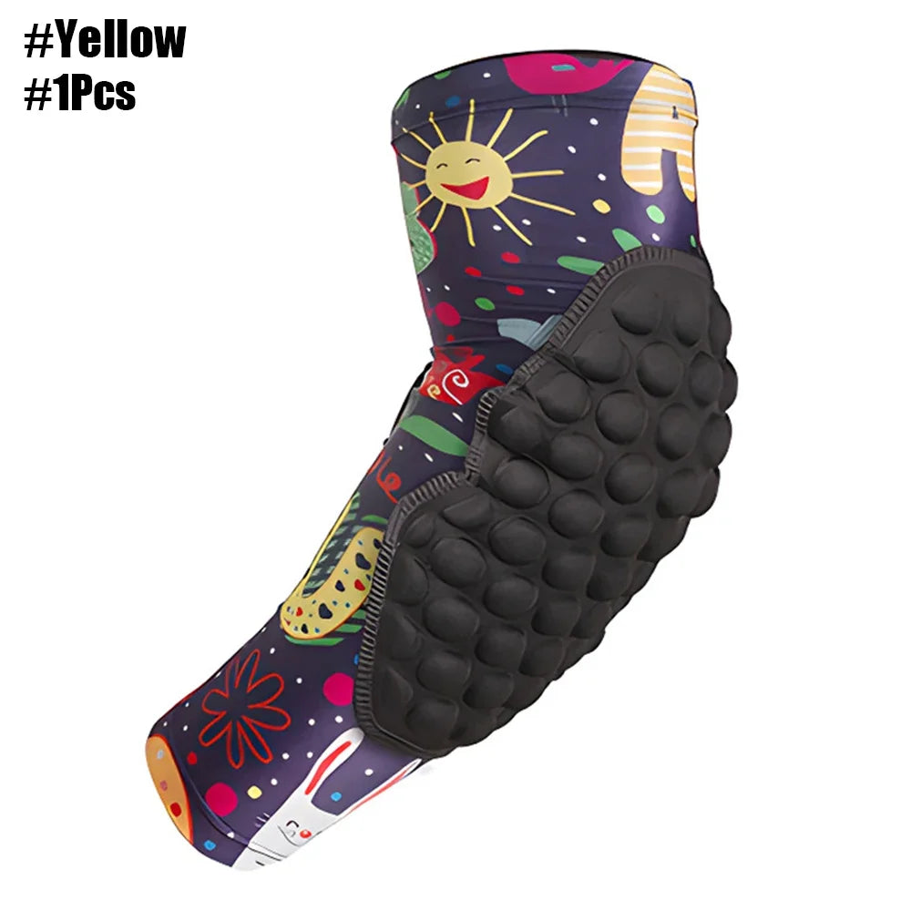 3-12 Years Kids Youth Elbow Padded Arm Sleeves Compression Elbow Pads for Football Basketball Baseball Tennis Hockey Sports