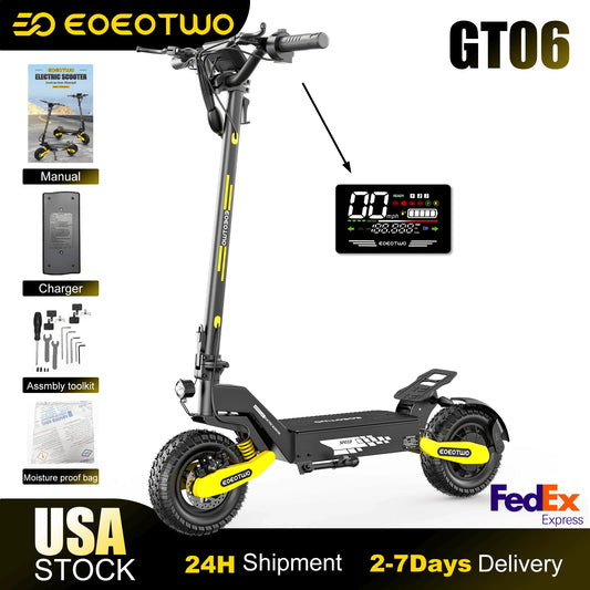 1200W Off Road Electric Scooter for Adults 48V Long Range E-Scooter 30MPH Fast Speed 11" Tubeless Tire Foldable Kick Scooter
