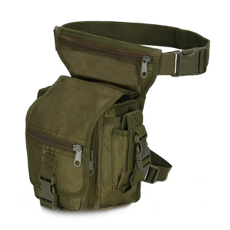 Nylon Tactical Gear Thigh Drop Leg Bag Men Outdoor Hunting Molle Bag Multipurpose Utility Bag for Hiking Camping