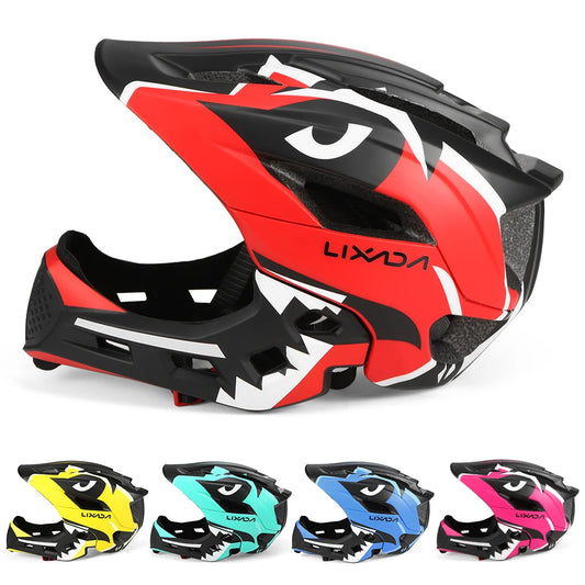 Lixada Kids Detachable Full Face Bike helmet Children's Sports Child Cycling mtb Motorcycle Skateboarding Roller Skating Helmet