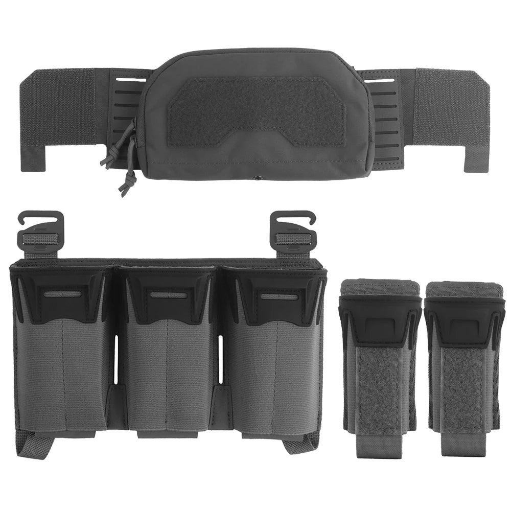 Tactical Multi-caliber Mag Pouch Placard 2nd Layer Admin Pouch Set MOLLE Quick Pull Hunting Combat Airsoft Vest Front Panel Gear