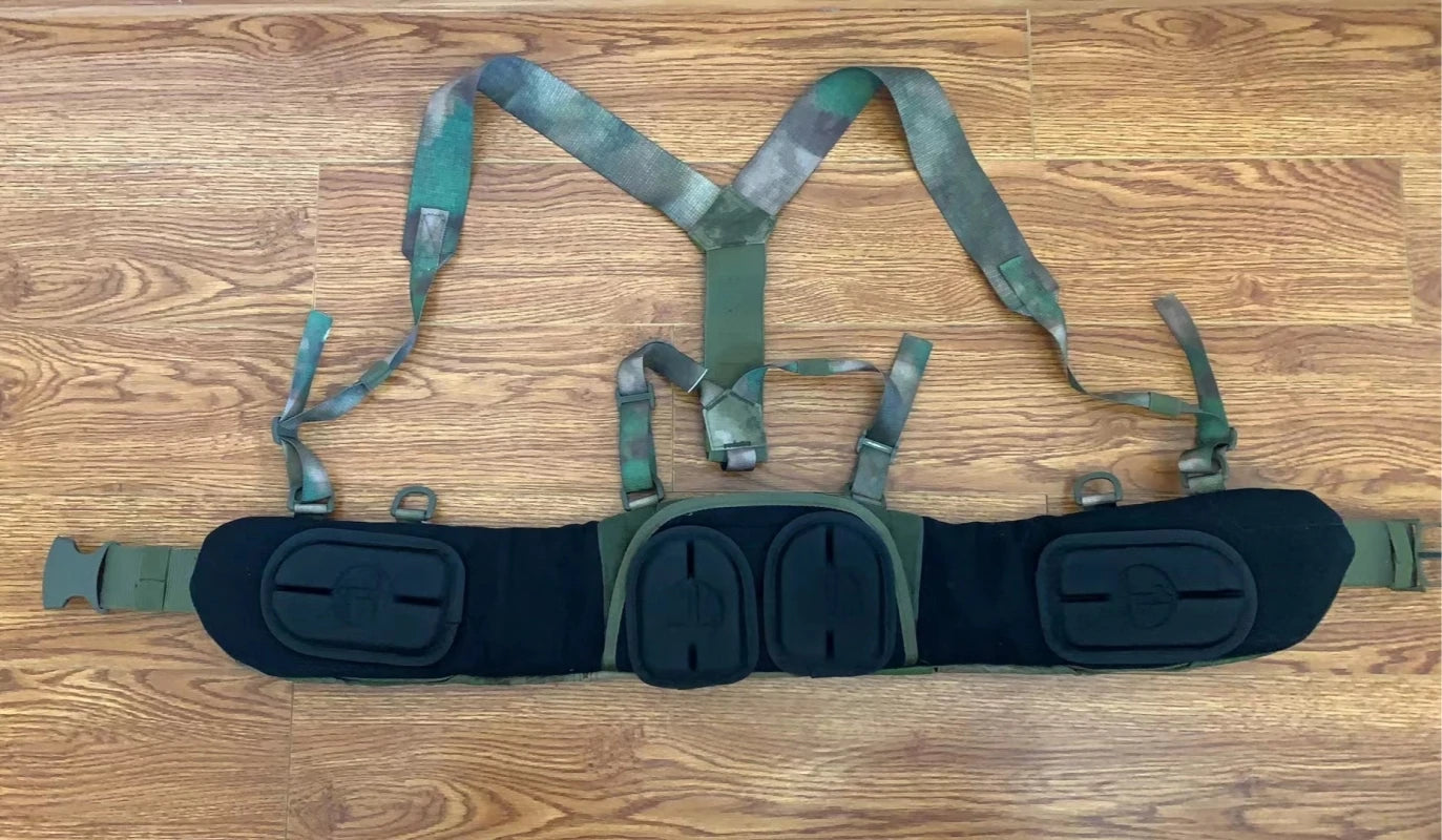 Tactical Unloading Belt with Shoulder Straps Heavy Y Duty Belt Harness Shoulder Sling Strap With Breathable Padded