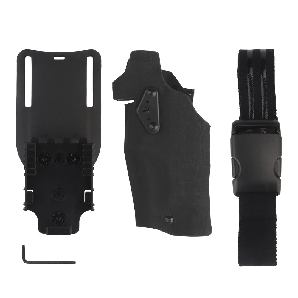 Tactical Left/Right Hand X300U-A Flashlight Pistol Holster Hand for 6354DO Glock17 Gen4 G19 with QLS Drop Leg Airsoft Gear