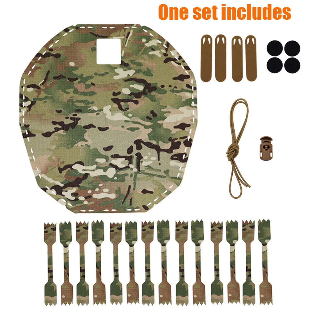 Tactical A-23 List Helmet Cover FAST MICH WENDY Helmet Cover Laser Cutting 3D Camouflage Helmet Cloth Cover Helmet Accessories