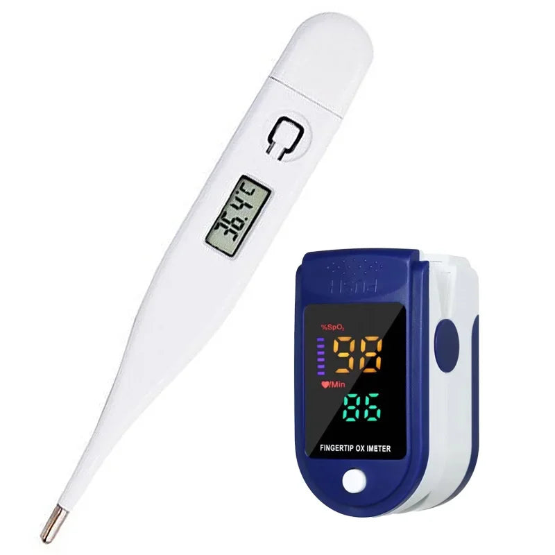 Baby Thermometers Pulse Oximeter Finger Digital Thermometer Accurate Oral Armpit Temperature Reading Fever Alert Termometer