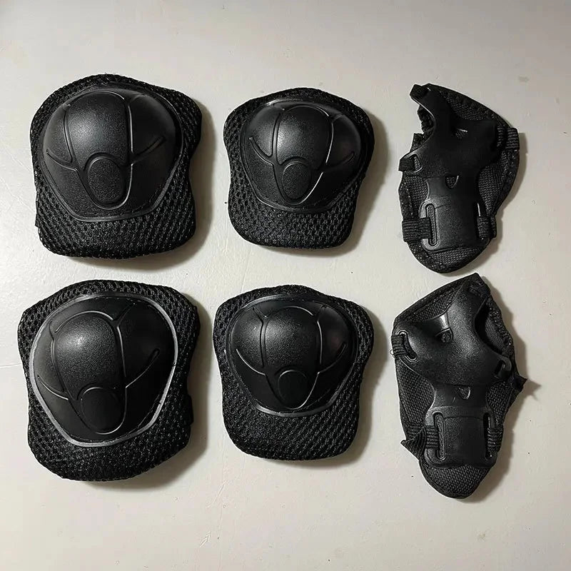 Children's Six-Piece Set Protective Gear Balance Bike Scooter Riding Protection Elbow Knee Pads Skateboarding Wheels Sliding