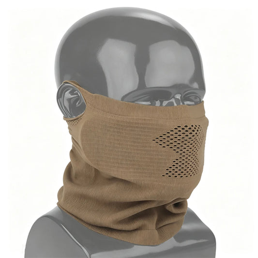 Tactical Protective Steel Mesh Face Mask V1 Breathable Knit Neck Gaiter Outdoor Hunting Shooting Combat Training Airsoft Mask