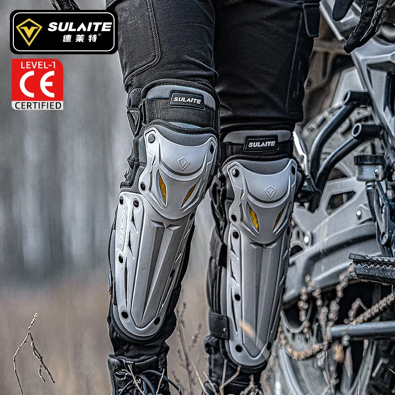 Sulaite Summer Motorcycle Knee Pads Moto Elbow Protector Motocross MTB Cycling Kneepads Moto Protection CE Approval