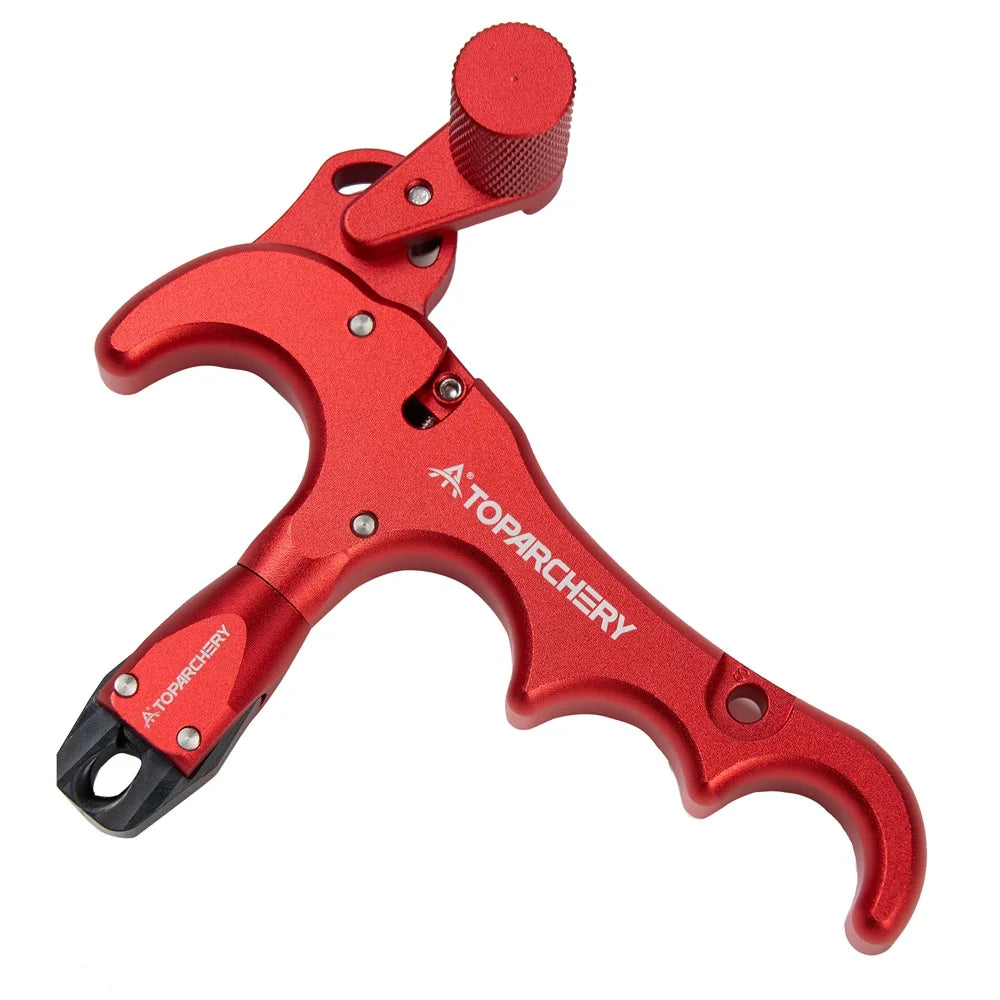 Adjustable Archery Bow Release 4 Finger Compound Bow Aid Releaser Rotate 360 Degree Thumb Archery Rotation Caliper Trigger Grip