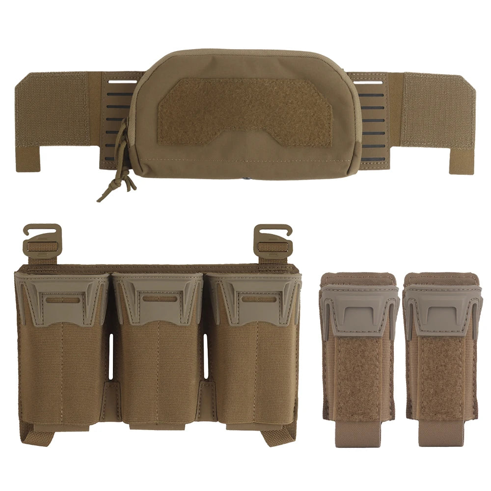 Tactical Multi-caliber Mag Pouch Placard 2nd Layer Admin Pouch Set MOLLE Quick Pull Hunting Combat Airsoft Vest Front Panel Gear