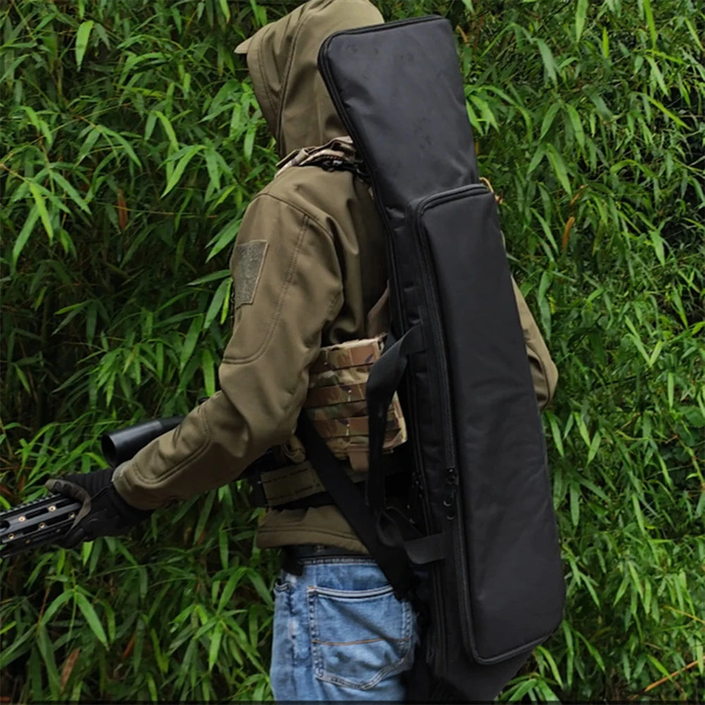 Tactical Long Rifle & Shotgun Case – Portable Carry Bag Equipped with Backpack Straps, Ideal for Hunting Gear Transport