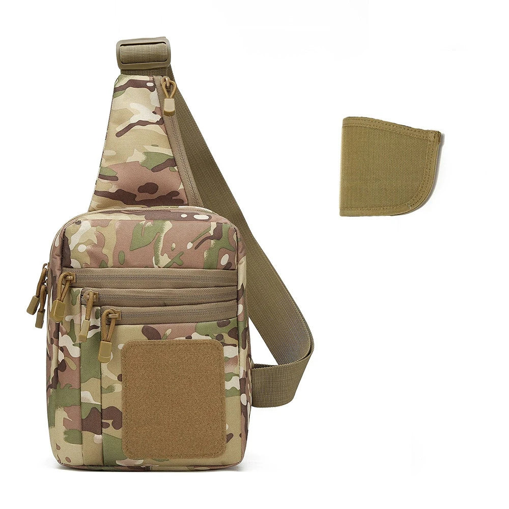 Tactical Pistol Gun Bag Concealed Carry Gun Holster Handgun Storage Chest Bag EDC Tool Bag Pistol Gun Shoulder Sling Bag