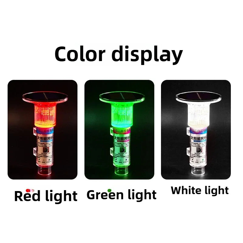 Highlight solar warning light waterproof marine mast flash red green white fishing boat fishing net yacht outdoor signal light
