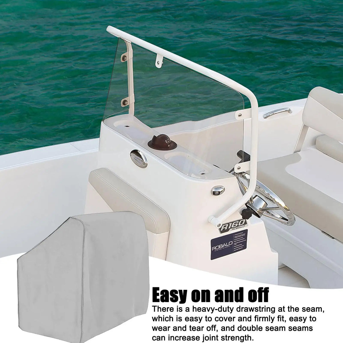 Boat Console Cover Marine Grade Waterproof Potable Canvas Console Protector Boat Accessories For Center Console Boats