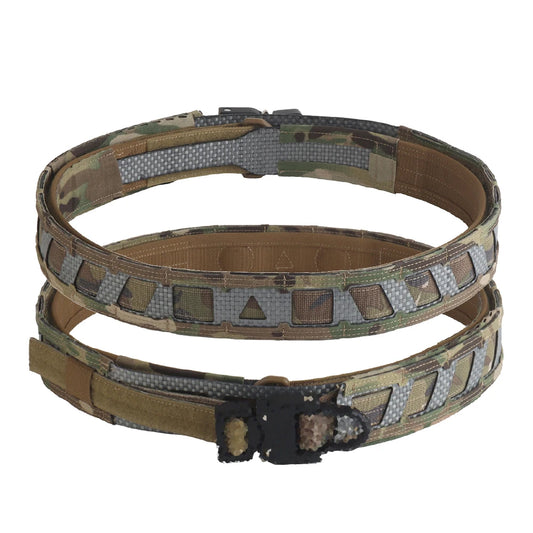 Battle Belt Camo Style MOLLE Tactical Belt Outdoor Hunting Training Inner Outer Double Waist Belt with Magnetic Locate System