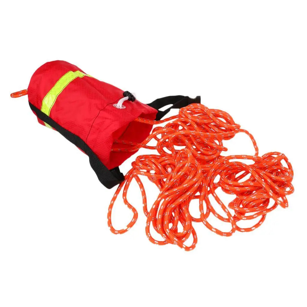 Rescue Throw Line Bag with Polypropylene Rope Reflective Safety for Boat Kayak Water Activities