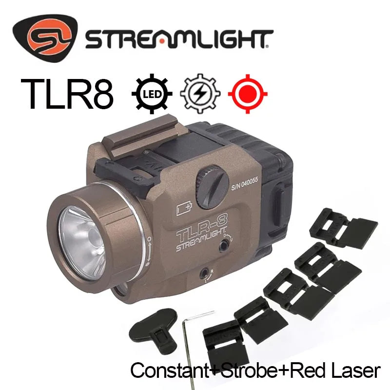 Streamlight TLR 8 TLR 7 TLR 7X TLR 1 HL TLR 4 TLR 3 Tactical Scout Light Hunting Spotlight Torch Flashlight 20mm Rail 500 Lumens