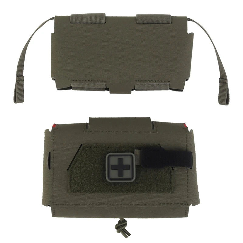 Tactical Medical First Aid Pouch Compact MOLLE IFAK Bag Quick Access Trauma Kit for Vest Airsoft Outdoor Survival Gear