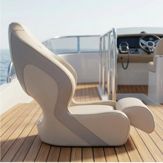 Helm Seat Marine Grade Boat Seat with Side Support Captain's Chair Heavy Duty Furniture Resistant for Yachts