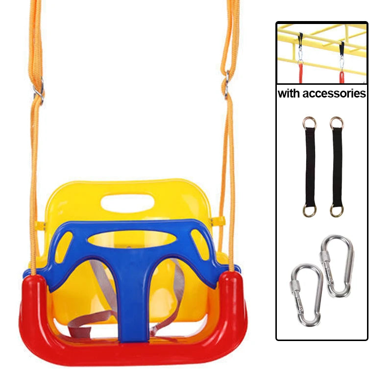 3-in-1 Swing Toys for Toddler Baby Hanging Basket Indoor/Outdoor Play Kid Swing Set for Backyard 6 month to 12 years Best Gifts