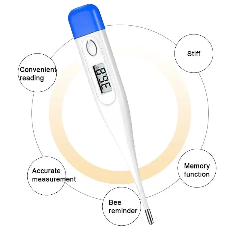 Baby Thermometers Pulse Oximeter Finger Digital Thermometer Accurate Oral Armpit Temperature Reading Fever Alert Termometer