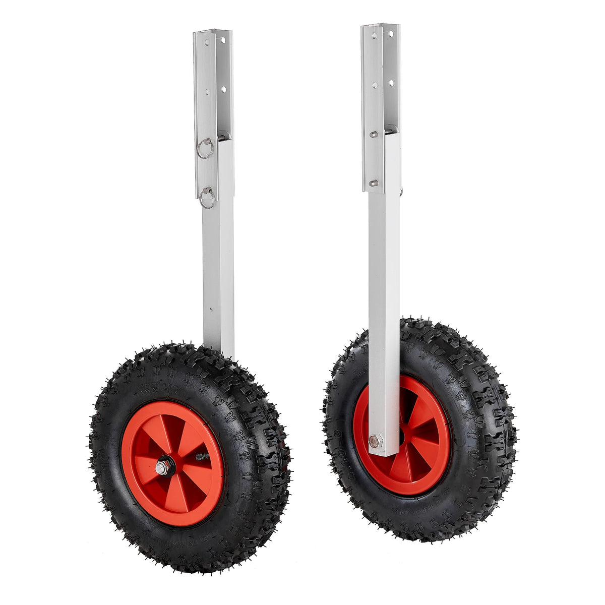 SucceBuy 300/500/600 lbs Boat Launching Wheels Aluminium Alloy Transom Wheel with Inflatable Rubber Tires, Folding Launch Wheels