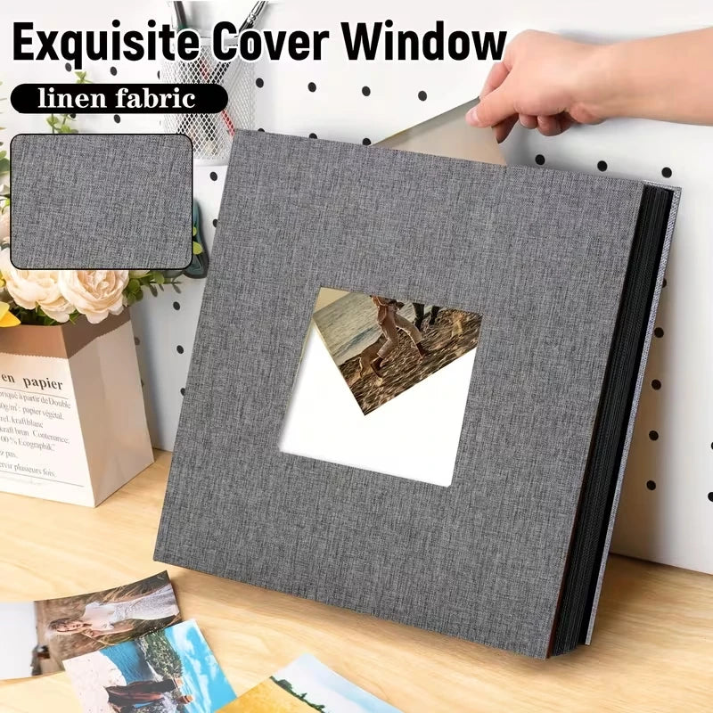 Linen large Photo Album Scrapbook 200/300/600 Pockets for 4x6 Photos Slip-in memory books Wedding Baby Family Anniversary Photo