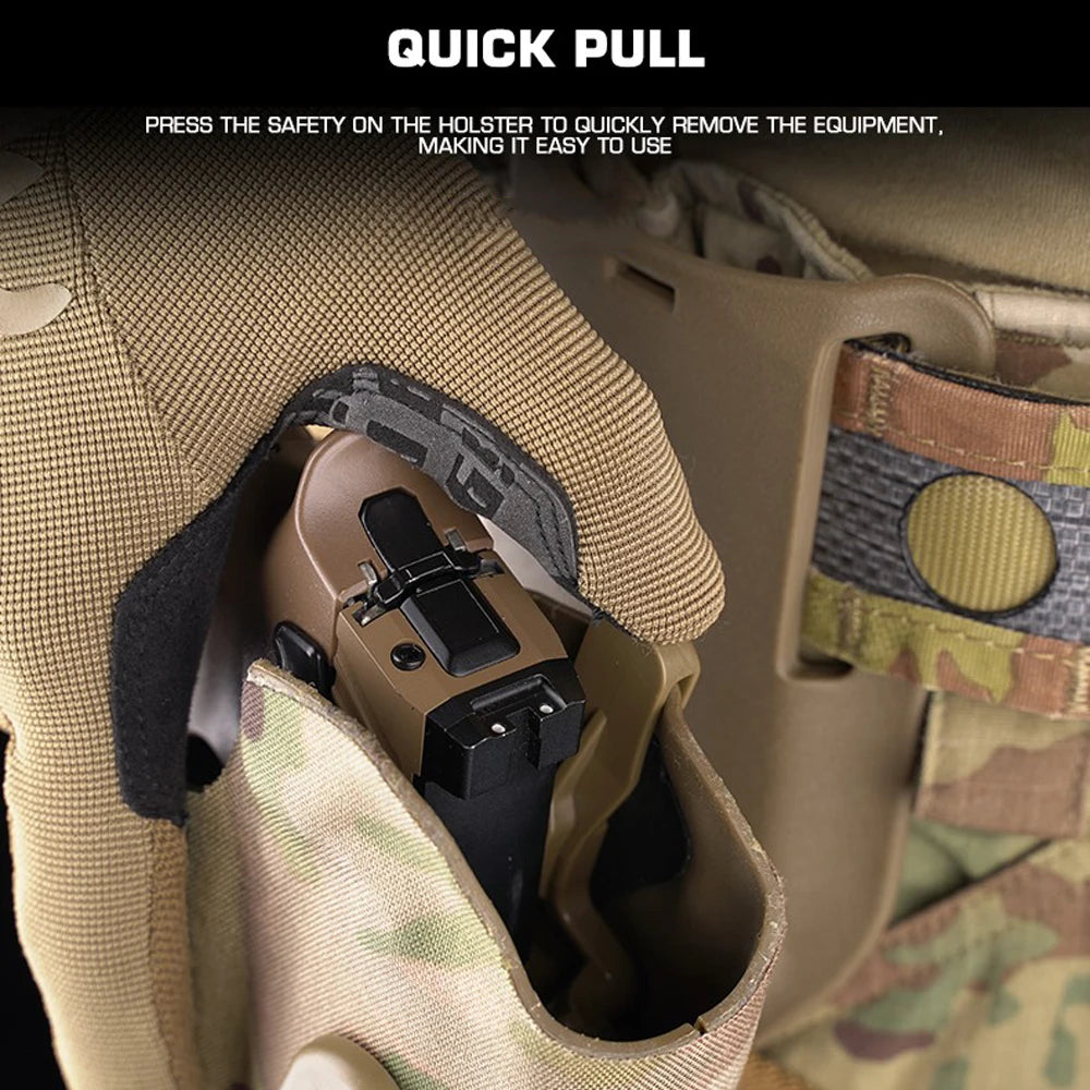 X300U-A Flashlight SIG Sauer P320 M17 M18 Pistol Holster Airsoft Case with Belt Drop Leg Platoform QLS Quick Release System
