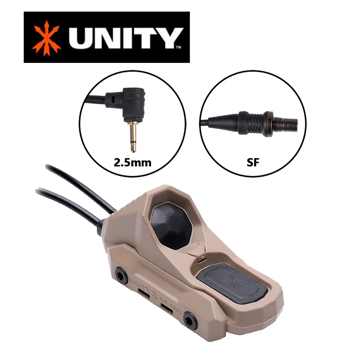 UNITY Tactical AXON Switch Remote Dual Function Pressure Switch For SureFire M300 M600 Flashlight PEQ NGAL 2.5 3.5 Crane