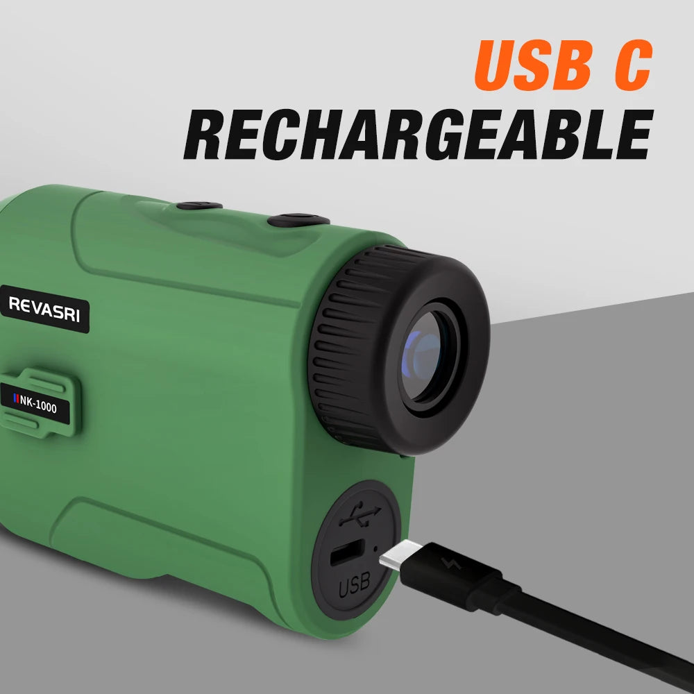 REVASRI 1000M Rangefinder for Hunting & Golf, with Speed, Slope Compensation, Scan Mode & Normal Measurement for Outdoor Shooting & Golf Sports
