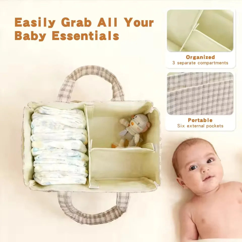 Large Capacity Diaper Storage Bag Multi-Functional Wet And Dry Storage Bag for Babies Urban Simple Style Arc Shoulder Strap Gift