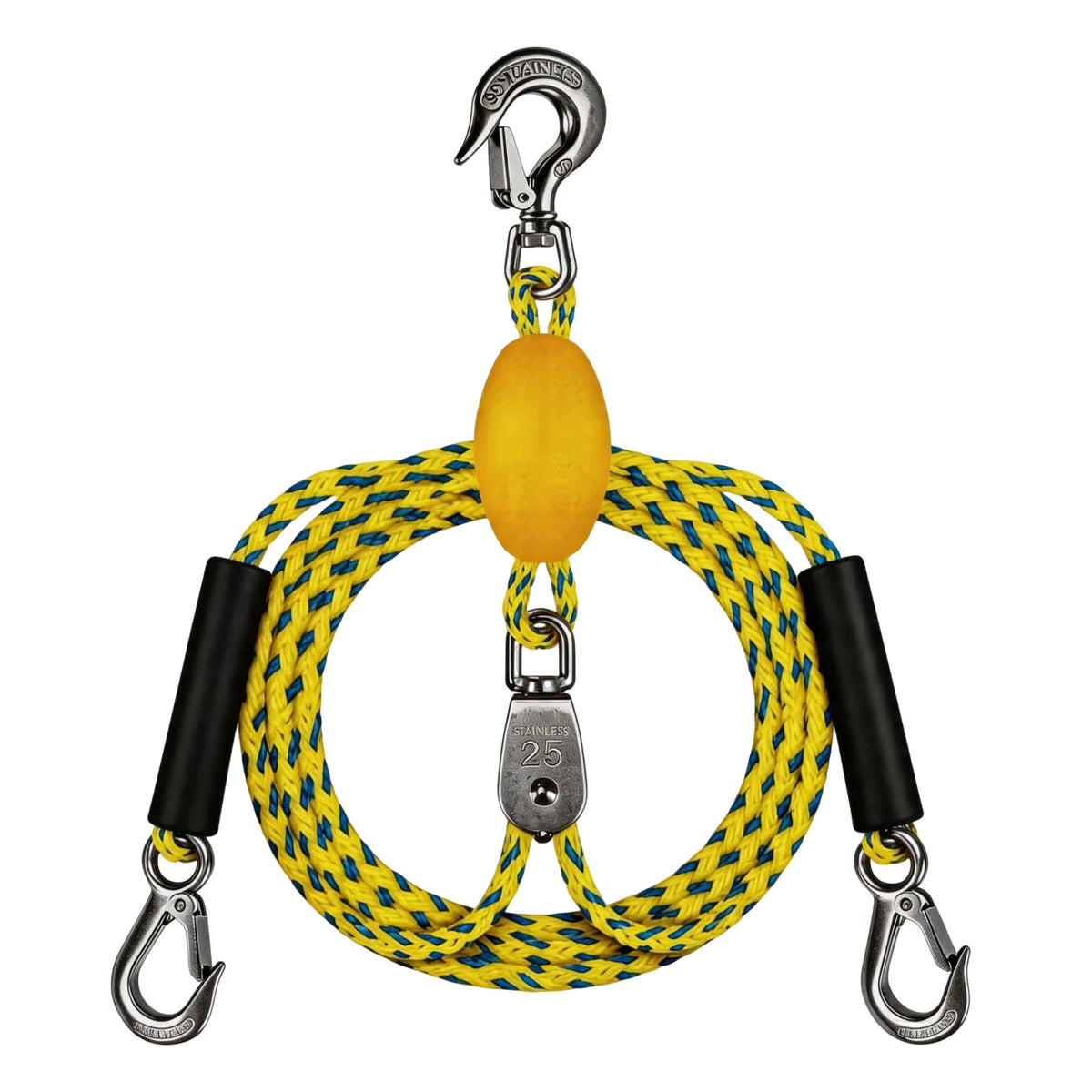 Tubing Boat Tow Harness with Hook Tow Rope Connector Watersports Towing Harness Line for Boat Water Sport Jet Ski Wakeboarding