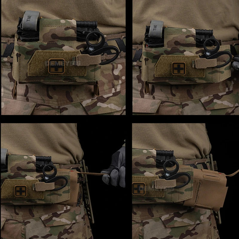 Tactical Medical First Aid Pouch Compact MOLLE IFAK Bag Quick Access Trauma Kit for Vest Airsoft Outdoor Survival Gear