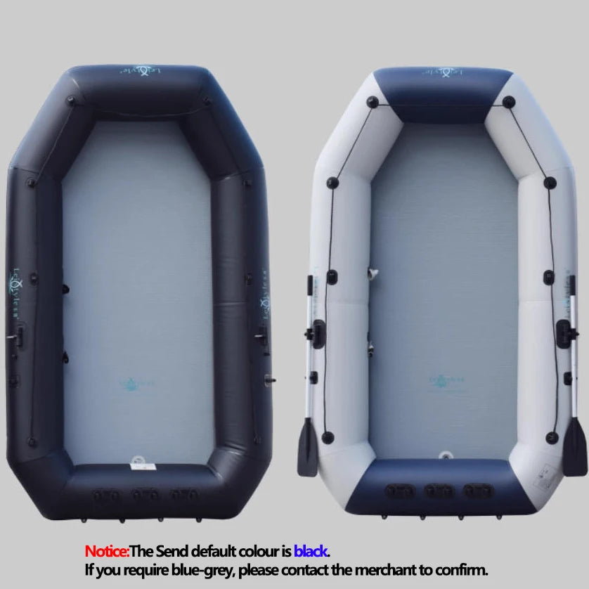 New 0.9mm Thickened & Widened Inflatable Boat with Sunshade Set Air Deck Fishing Platform Wear-resistant PVC Kayaks