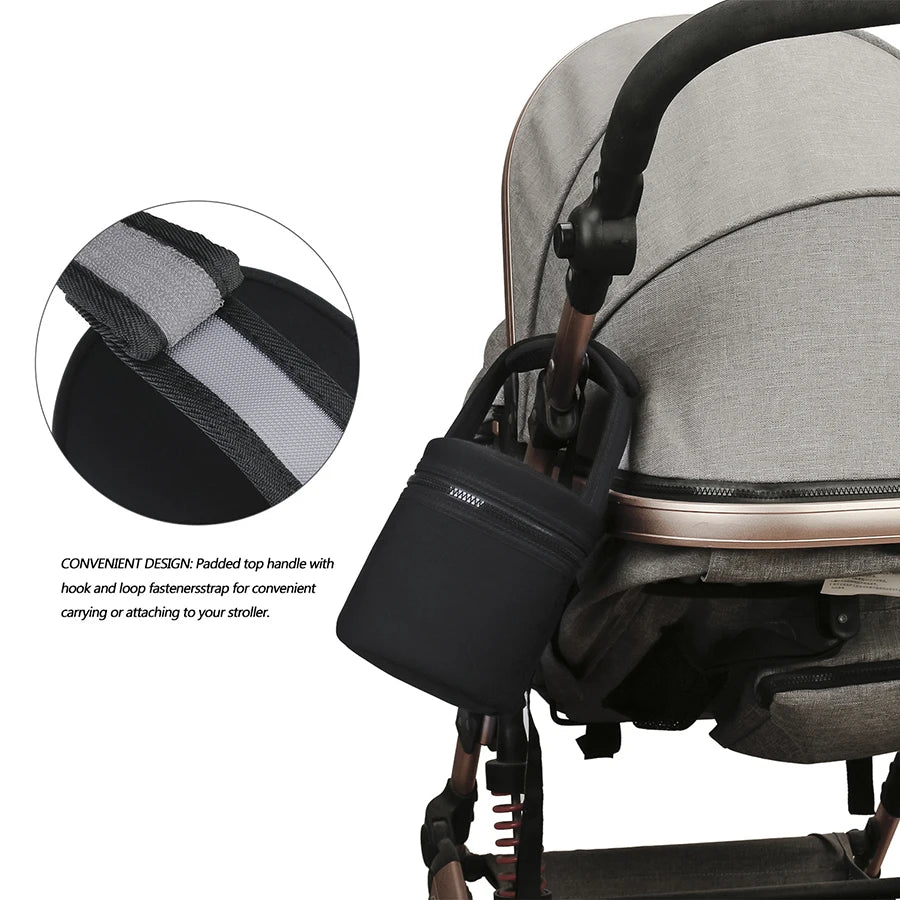 Insulation Bag Baby Feeding Milk Warmer Baby Bottle Stroller Hang Bag Mommy Clutch Bag Stroller Accessories Bottle Holder