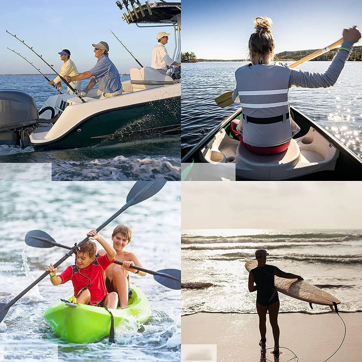 Elastic Kayak Paddle Leash Tether Kayaking Rod Lanyard Canoe Paddle Leash Coiled Lanyard Cord Fishing Rod Leash Boat Safety Rope