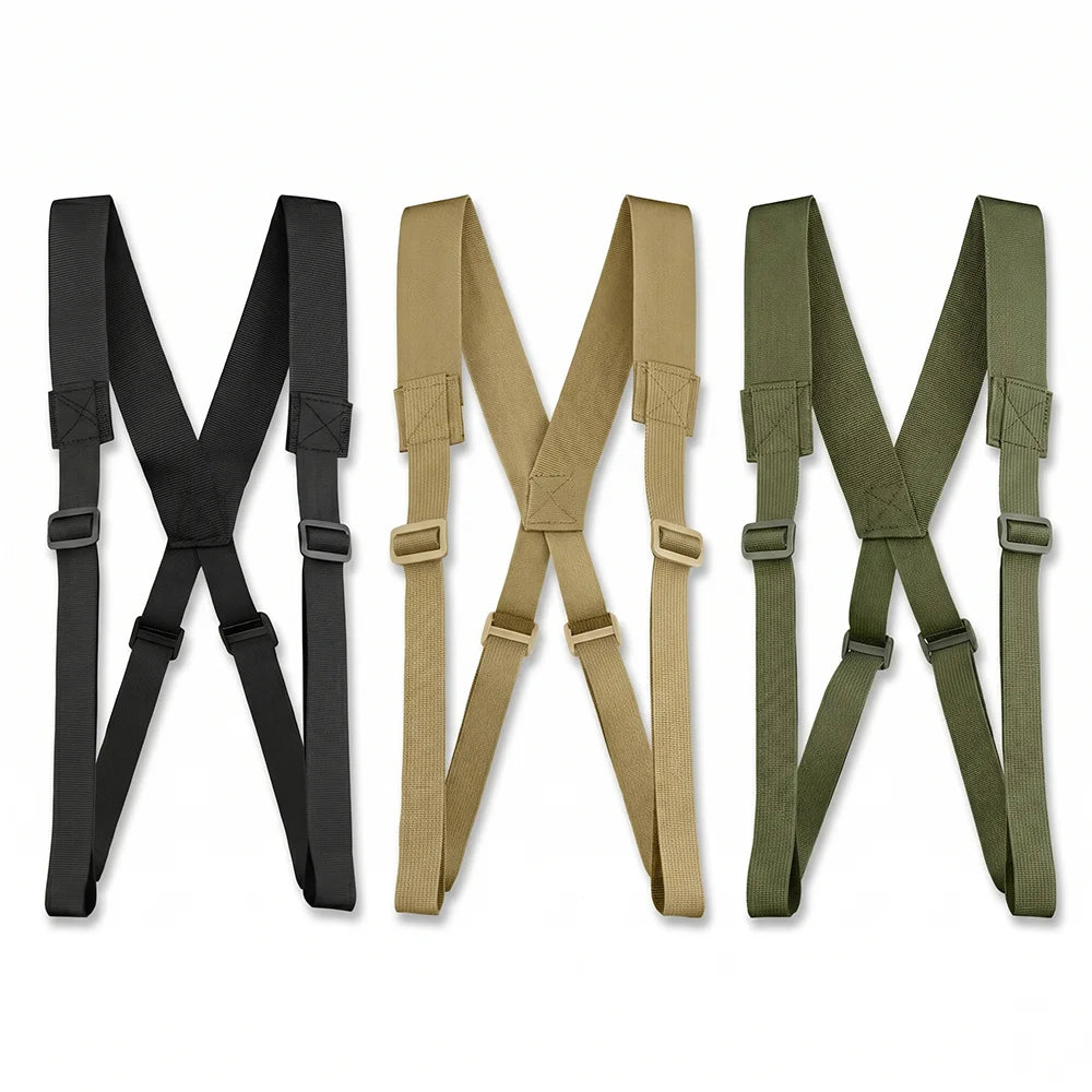Nylon Breathable Tactical Suspenders Tactical Molle Shoulder Strap Wear Resistant Y Shape Waist Seal Belt Harness Portable