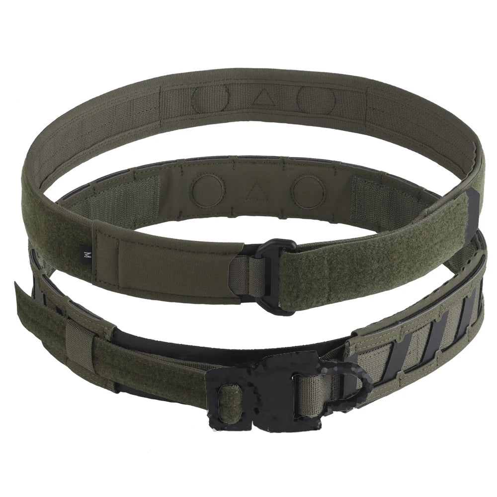 Battle Belt Camo Style MOLLE Tactical Belt Outdoor Hunting Training Inner Outer Double Waist Belt with Magnetic Locate System