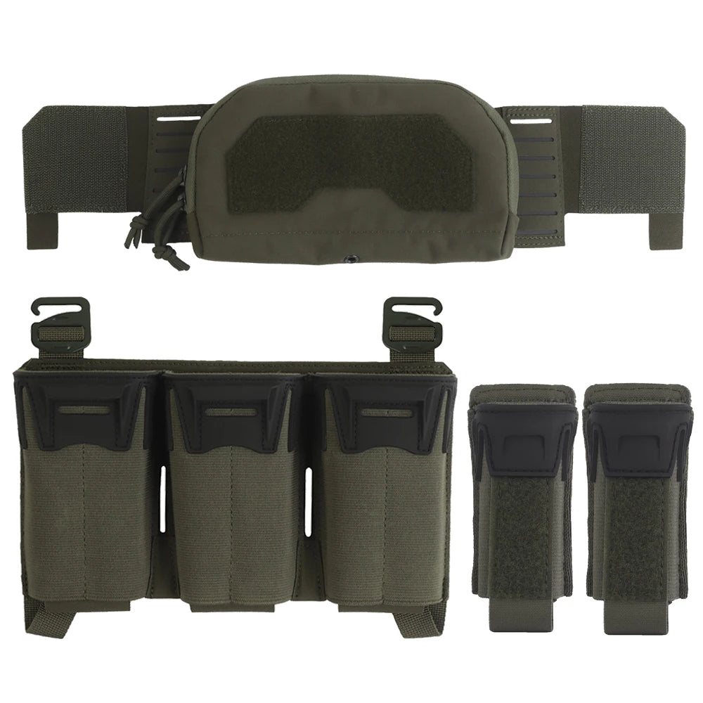 Tactical Multi-caliber Mag Pouch Placard 2nd Layer Admin Pouch Set MOLLE Quick Pull Hunting Combat Airsoft Vest Front Panel Gear