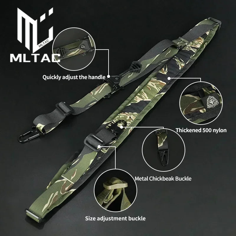 Tactical 2 Point Modular Rifle Sling Shooting Hunting Weapo Fast Shoulder Strap Portable Adjustable Sling Rope Fit M4 Ak Ar15