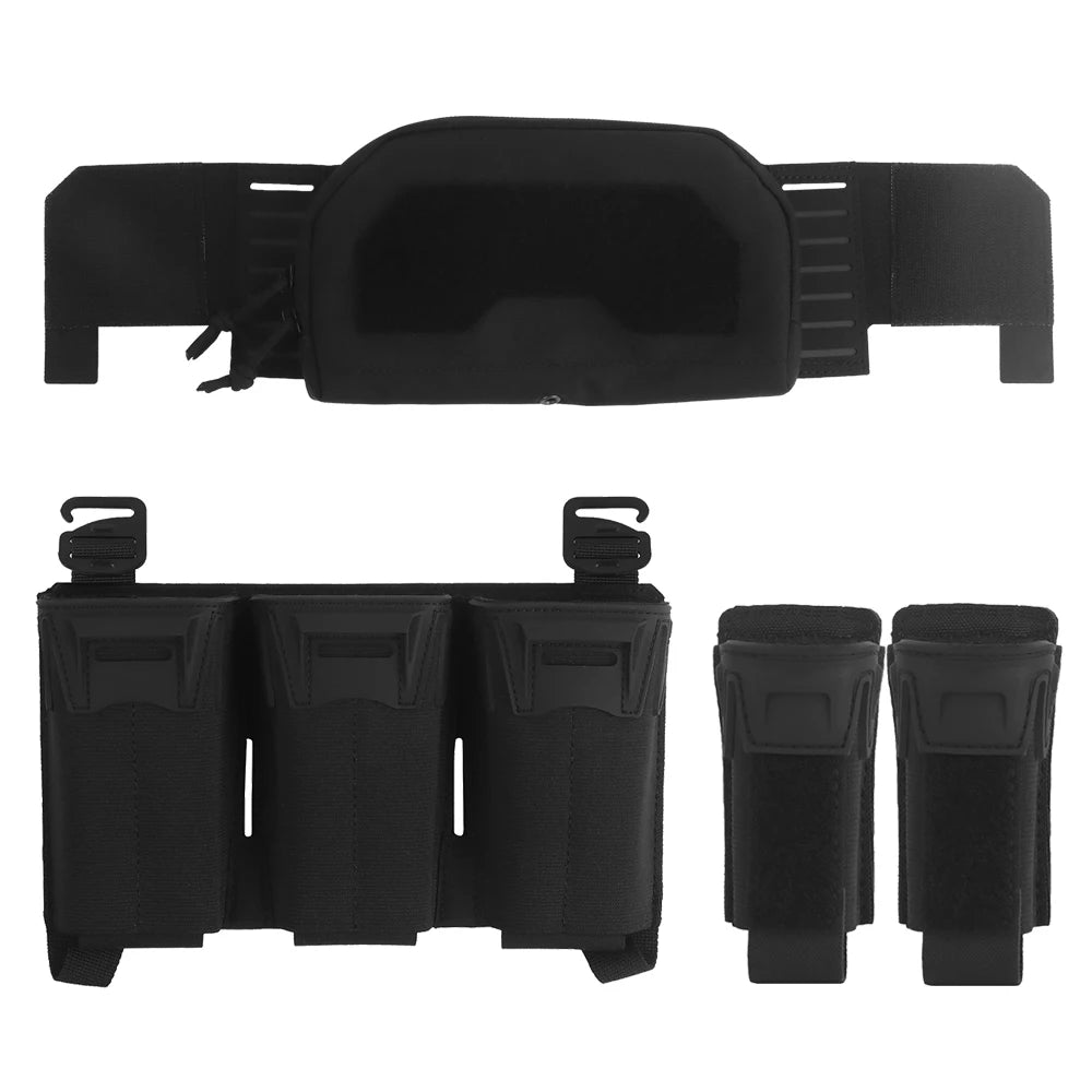 Tactical Multi-caliber Mag Pouch Placard 2nd Layer Admin Pouch Set MOLLE Quick Pull Hunting Combat Airsoft Vest Front Panel Gear
