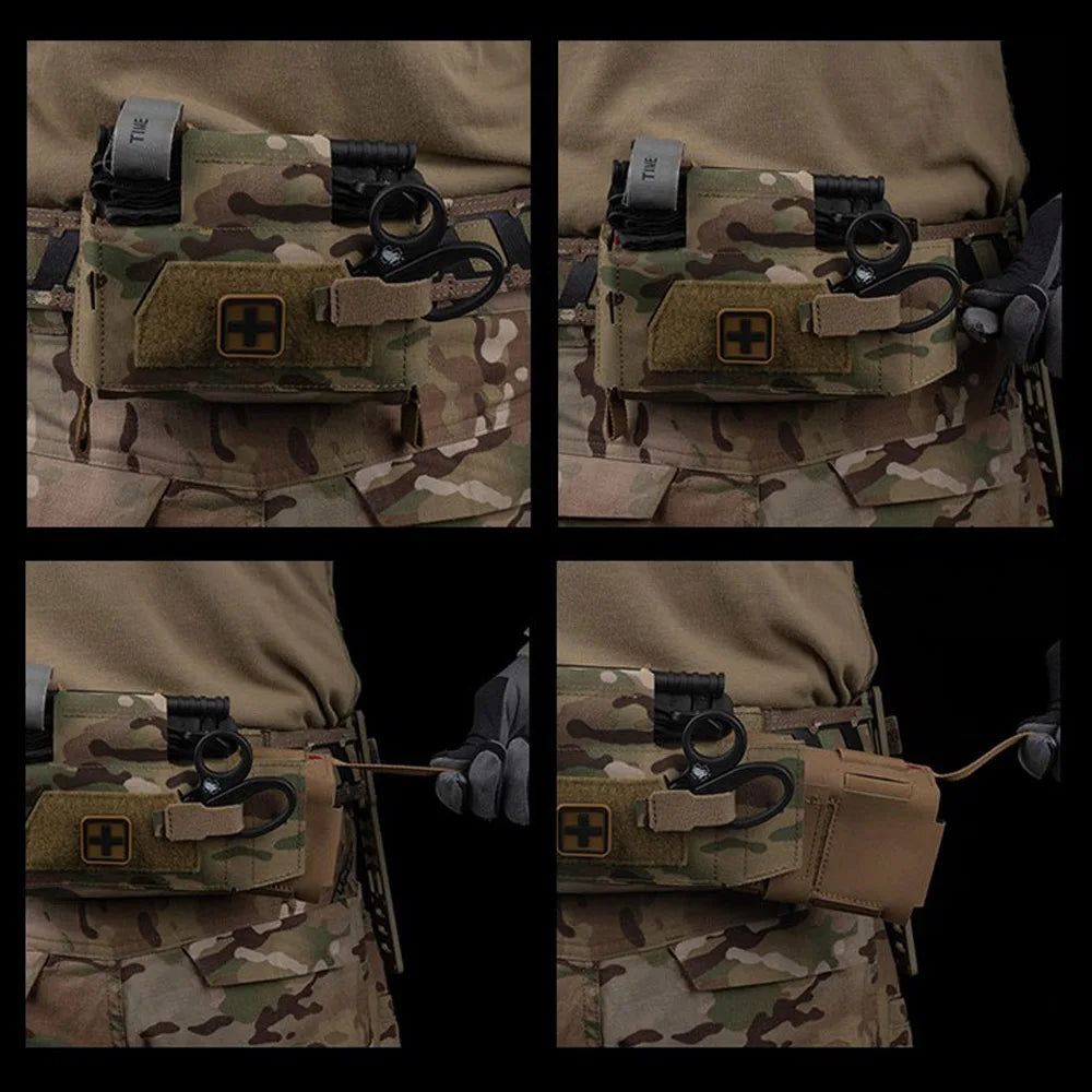 Compact Trauma Pouch V3 GEN3 Camo Style MD2 IFAK Tactical Medical First Aid Bag for Hunting Vest Plate Carrier Waist Belt Gear