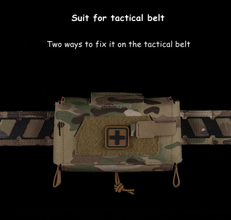Tactical Medical First Aid Pouch Compact MOLLE IFAK Bag Quick Access Trauma Kit for Vest Airsoft Outdoor Survival Gear